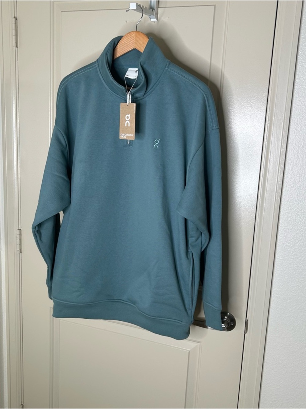 On Club Collective Quarter Zip Men’s Size XL Tide Green NWT